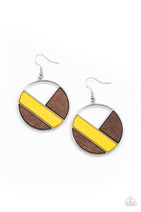 Paparazzi Jewelry Don't Be MODest - Yellow Earring - Pure Elegance by Kym