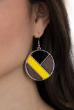 Paparazzi Jewelry Don't Be MODest - Yellow Earring - Pure Elegance by Kym