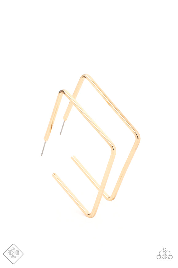 Paparazzi Jewelry Material Girl Magic - Gold Earring - Pure Elegance by Kym