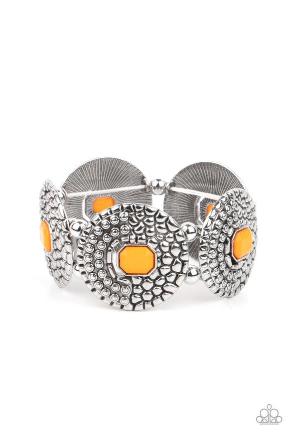 Paparazzi Jewelry Prismatic Prowl - Orange Bracelet - Pure Elegance by Kym