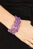 Paparazzi Jewelry Girly Girl Glimmer - Purple Bracelet - Pure Elegance by Kym