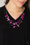 Paparazzi Jewelry Prismatic Pebbles - Pink Necklace - Pure Elegance by Kym