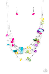 Paparazzi Jewelry Prismatic Pebbles - Multi Necklace - Pure Elegance by Kym
