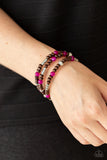 Paparazzi Jewelry Woodsy Walkabout - Pink Bracelet - Pure Elegance by Kym