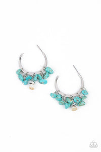 Paparazzi Jewelry Gorgeously Grounding - Blue Earring - Pure Elegance by Kym
