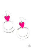 Paparazzi Jewelry Happily Ever Hearts - Pink Earring - Pure Elegance by Kym