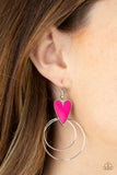 Paparazzi Jewelry Happily Ever Hearts - Pink Earring - Pure Elegance by Kym