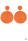 Paparazzi Jewelry Circulate The Room - Orange Earrings - Pure Elegance by Kym