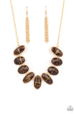 Paparazzi Jewelry Elliptical Episode - Brown Necklace - Pure Elegance by Kym