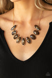 Paparazzi Jewelry Elliptical Episode - Brown Necklace - Pure Elegance by Kym