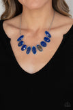 Paparazzi Jewelry Elliptical Episode - Blue Necklace - Pure Elegance by Kym