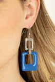 Paparazzi Jewelry Twice As Nice - Blue Earring - Pure Elegance by Kym