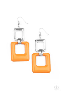 Paparazzi Jewelry Twice As Nice - Orange Earring - Pure Elegance by Kym