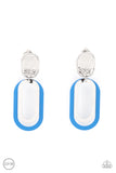 Paparazzi Jewelry Melrose Mystery - Blue Clip On Earrings - Pure Elegance by Kym