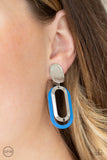 Paparazzi Jewelry Melrose Mystery - Blue Clip On Earrings - Pure Elegance by Kym