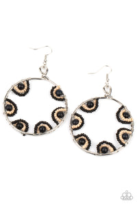 Paparazzi Jewelry Off The Rim - Black Earring - Pure Elegance by Kym