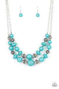 Paparazzi Jewelry Upscale Chic - Blue Necklace - Pure Elegance by Kym