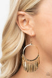 Paparazzi Jewelry Radiant Chimes - Gold Earring - Pure Elegance by Kym