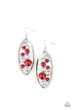 Paparazzi Jewelry Rock Candy Bubbly - Red Earring - Pure Elegance by Kym