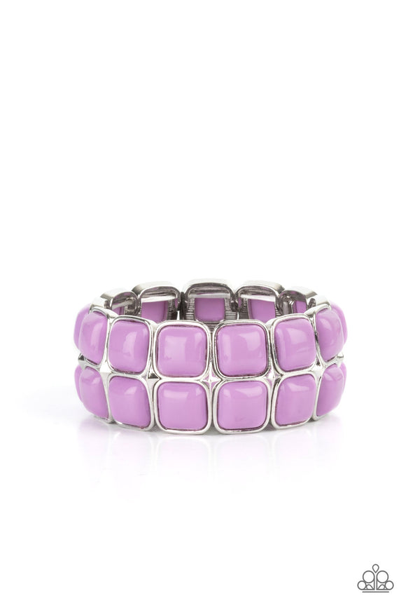 Paparazzi Jewelry Double The DIVA-ttitude - Purple Bracelet - Pure Elegance by Kym