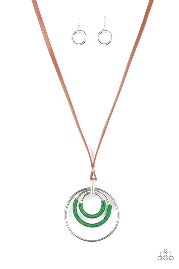 Paparazzi Jewelry Hypnotic Happenings - Green Necklace - Pure Elegance by Kym