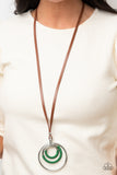 Paparazzi Jewelry Hypnotic Happenings - Green Necklace - Pure Elegance by Kym