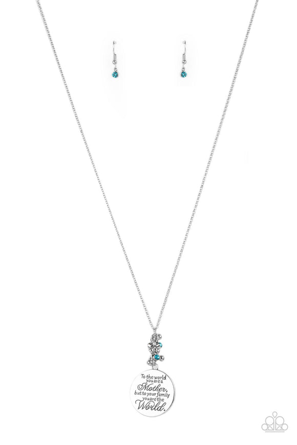 Paparazzi Jewelry Maternal Blessings - Blue Necklace - Pure Elegance by Kym