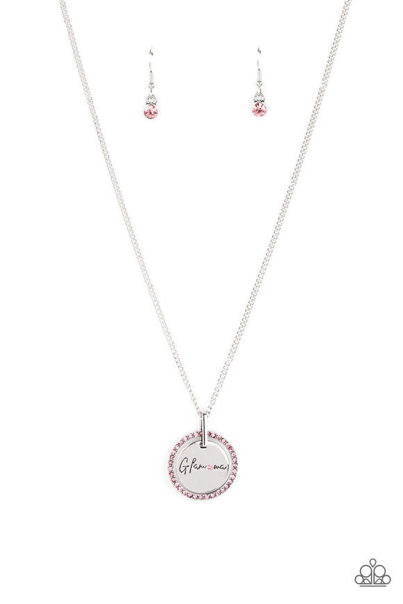 Paparazzi Jewelry Glam-ma Glamorous - Pink Necklace - Pure Elegance by Kym