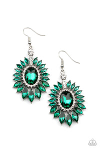 Paparazzi Jewelry Big Time Twinkle - Green Earrings - Pure Elegance by Kym