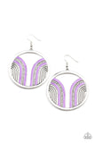 Paparazzi Jewelry Delightfully Deco - Purple Earring - Pure Elegance by Kym