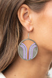 Paparazzi Jewelry Delightfully Deco - Purple Earring - Pure Elegance by Kym
