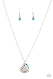 Paparazzi Jewelry Happily Heartwarming - Blue Necklace - Pure Elegance by Kym