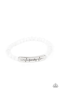 Paparazzi Jewelry Family is Forever - White Bracelet - Pure Elegance by Kym