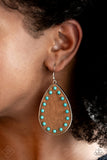 Paparazzi Jewelry Rustic Refuge - Blue Earring - Pure Elegance by Kym