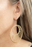 Paparazzi Jewelry Artisan Applique - Gold Earring - Pure Elegance by Kym