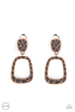 Paparazzi Jewelry Playfully Primitive - Copper Earring - Pure Elegance by Kym