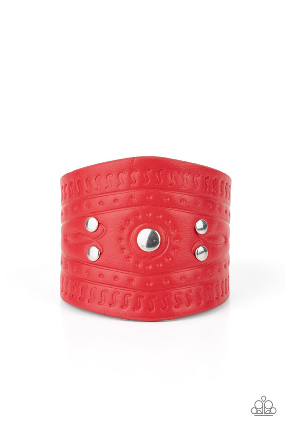 Paparazzi Jewelry Orange County - Red Bracelet - Pure Elegance by Kym
