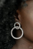 Paparazzi Jewelry Intensely Icy - Black Earring (LOP) - Pure Elegance by Kym