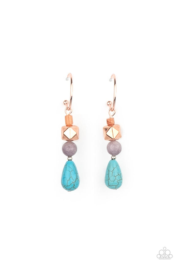 Paparazzi Jewelry Boulevard Stroll - Copper Earrings - Pure Elegance by Kym