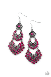 Paparazzi Jewelry All For The GLAM - Pink Earrings - Pure Elegance by Kym