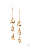 Paparazzi Jewelry Arrival CHIME - Gold Earring - Pure Elegance by Kym