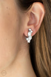 Paparazzi Jewelry Cosmic Celebration - White Clip-On Earrings - Pure Elegance by Kym