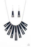 Paparazzi Jewelry FAN-tastically Deco - Blue Necklace - Pure Elegance by Kym