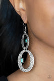 Paparazzi Jewelry OVAL and OVAL Again - Green Earrings - Pure Elegance by Kym
