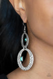 Paparazzi Jewelry OVAL and OVAL Again - Green Earrings - Pure Elegance by Kym