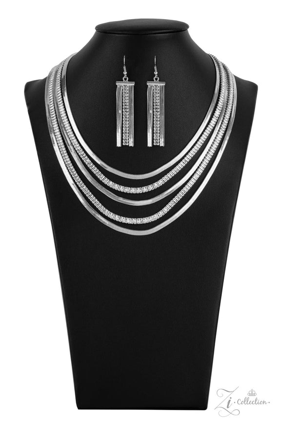 Paparazzi Jewelry Zi Collection 2021 Persuasive - Silver Necklace - Pure Elegance by Kym