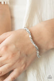 Paparazzi Jewelry Twisted Twinkle - White Bracelet - Pure Elegance by Kym