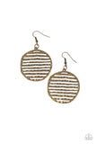 Paparazzi Jewelry Sunrise Stunner - Brass Earring - Pure Elegance by Kym