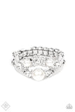 Paparazzi Jewelry A-List Ambience - White Ring - Pure Elegance by Kym