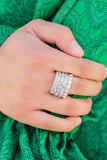 Paparazzi Jewelry Exclusive Elegance - White Ring - Pure Elegance by Kym